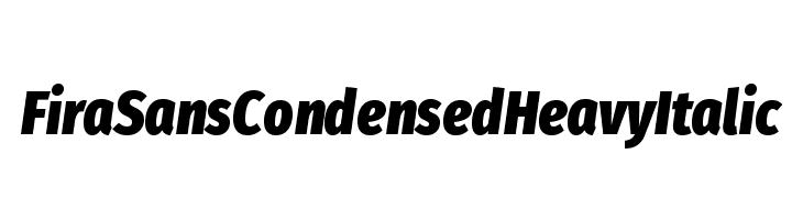 Fira Sans Condensed Heavy Italic Polices