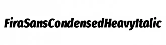 Fira Sans Condensed Heavy Italic  لخطوط تنزيل