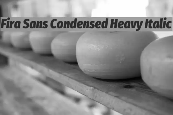 Fira Sans Condensed Heavy Italic Font examples