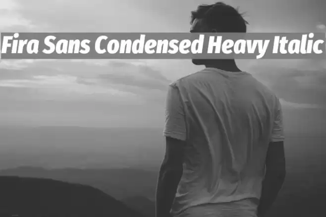 Fira Sans Condensed Heavy Italic Font examples