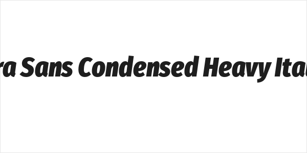 Fira Sans Condensed Heavy Italic Logo