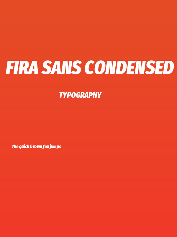 Fira Sans Condensed Heavy Italic Poster