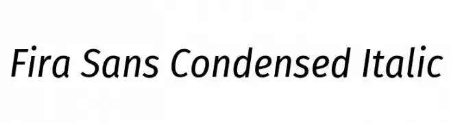 Fira Sans Condensed Italic  لخطوط تنزيل