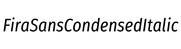Fira Sans Condensed Italic  नि: शुल्क फ़ॉन्ट्स डाउनलोड