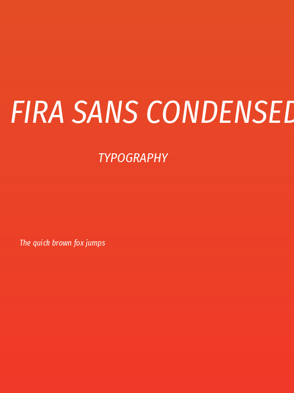 Fira Sans Condensed Italic Poster