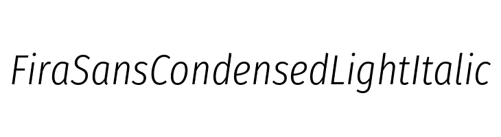 Fira Sans Condensed Light Italic  Fuentes Gratis Descargar