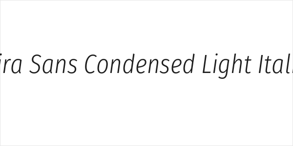 Fira Sans Condensed Light Italic Logo