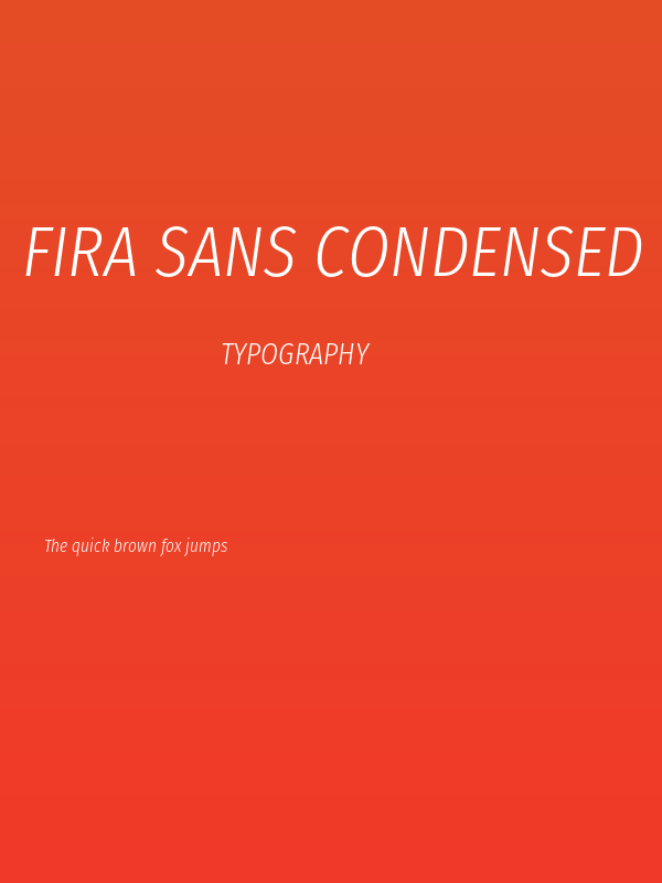 Fira Sans Condensed Light Italic Poster