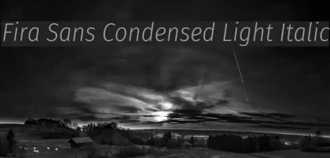 Fira Sans Condensed Light Italic Font examples