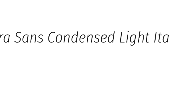Fira Sans Condensed Light Italic Logo