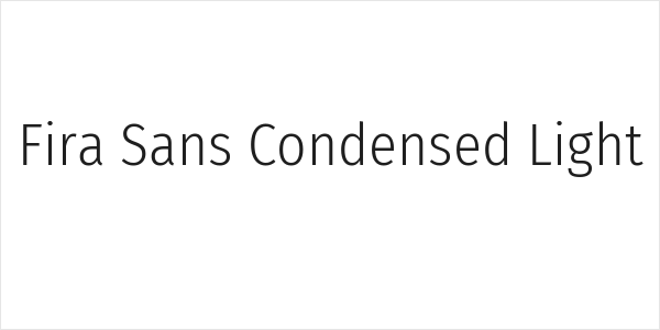 Fira Sans Condensed Light Logo