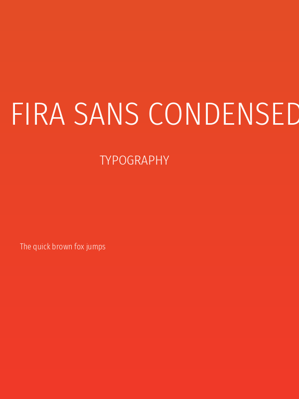 Fira Sans Condensed Light Poster