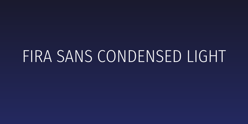 Fira Sans Condensed Light Social Header