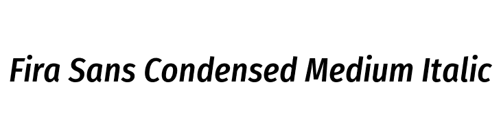 Fira Sans Condensed Medium Italic Font