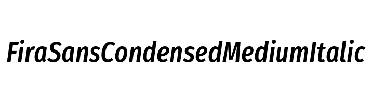 Fira Sans Condensed Medium Italic  フリーフォントのダウンロード