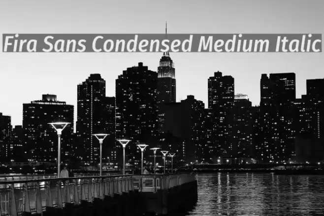 Fira Sans Condensed Medium Italic  examples
