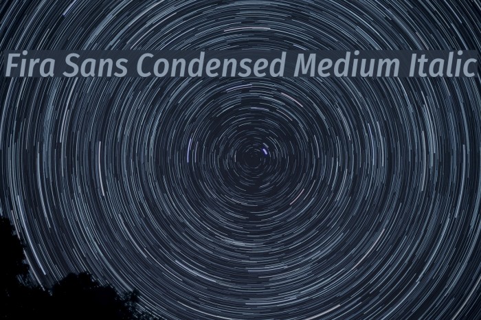Fira Sans Condensed Medium Italic Font examples