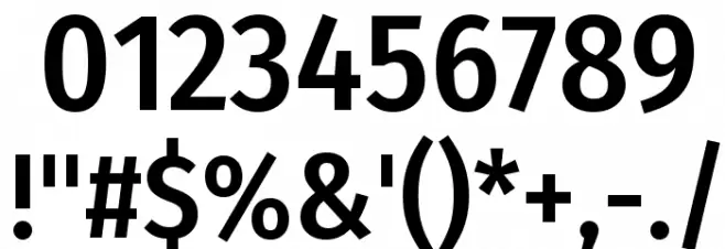 Fira Sans Condensed Medium Font OTHER CHARS