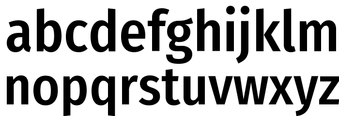Fira Sans Condensed Medium Font LOWERCASE