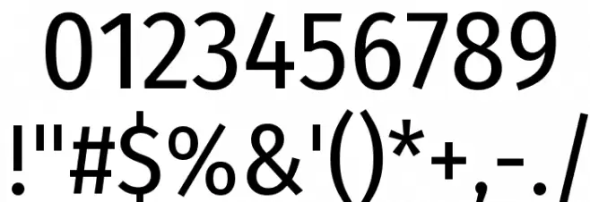 Fira Sans Condensed Regular Font OTHER CHARS