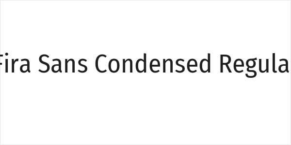 Fira Sans Condensed Regular Logo