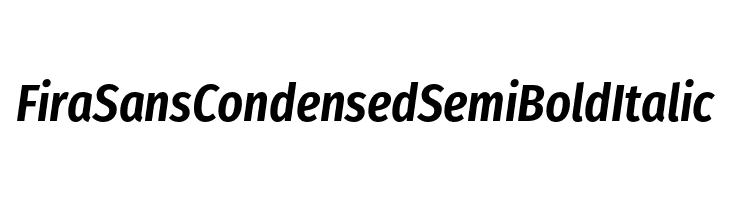 Fira Sans Condensed SemiBold Italic  les polices de caractères gratuit tlcharger