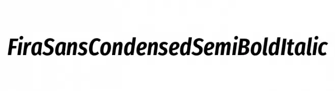 Fira Sans Condensed SemiBold Italic  Fuentes Gratis Descargar