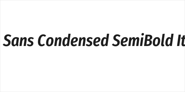 Fira Sans Condensed SemiBold Italic Logo