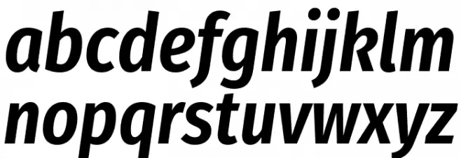 Fira Sans Condensed SemiBold Italic خط أحرف صغيرة