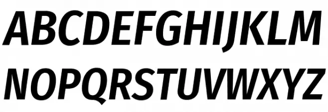 Fira Sans Condensed SemiBold Italic Шрифта ВЕРХНИЙ