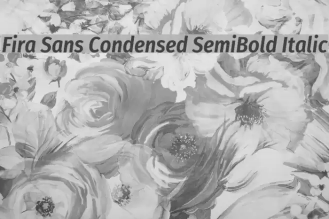Fira Sans Condensed SemiBold Italic Font examples