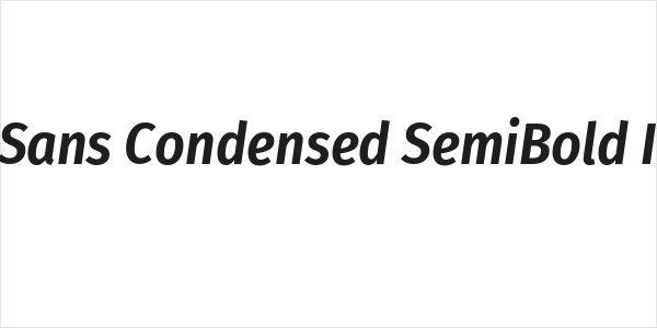 Fira Sans Condensed SemiBold Italic Logo