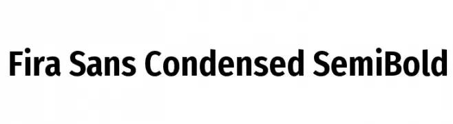 Fira Sans Condensed SemiBold  font caratteri gratis