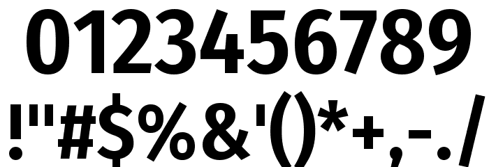 Fira Sans Condensed SemiBold Font OTHER CHARS