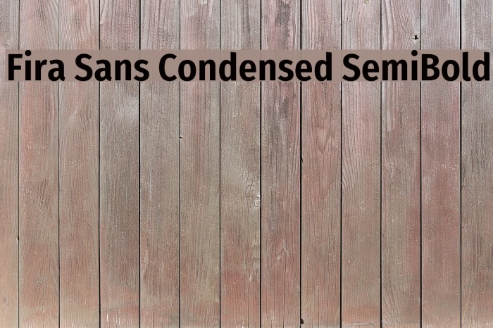 Fira Sans Condensed SemiBold Font examples