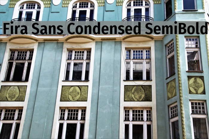 Fira Sans Condensed SemiBold Font examples