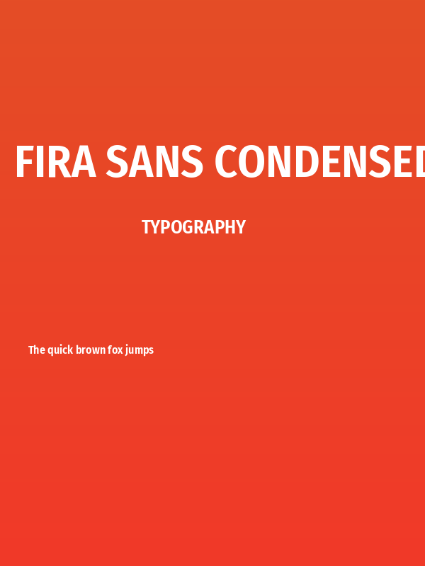 Fira Sans Condensed SemiBold Poster