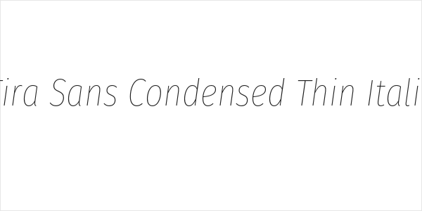 Fira Sans Condensed Thin Italic Logo