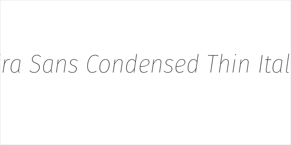 Fira Sans Condensed Thin Italic Logo