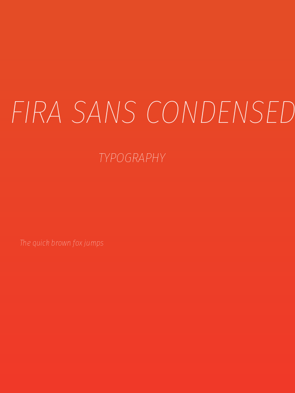 Fira Sans Condensed Thin Italic Poster