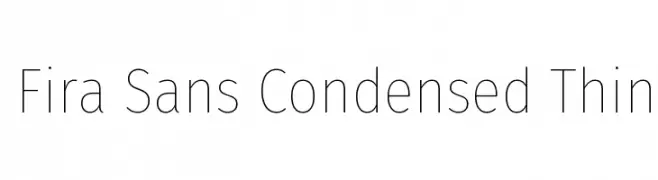 Fira Sans Condensed Thin  font caratteri gratis