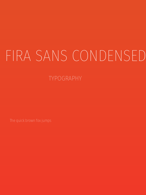 Fira Sans Condensed Thin Poster