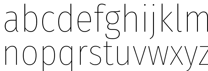 Fira Sans Condensed Thin Font LOWERCASE