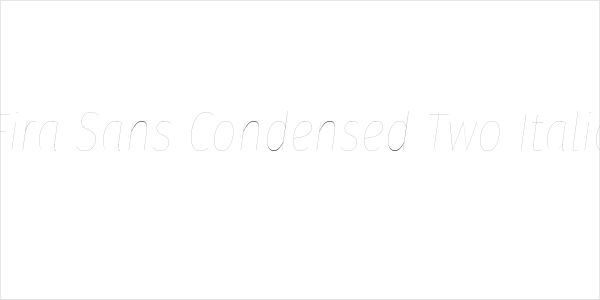 Fira Sans Condensed Two Italic Logo