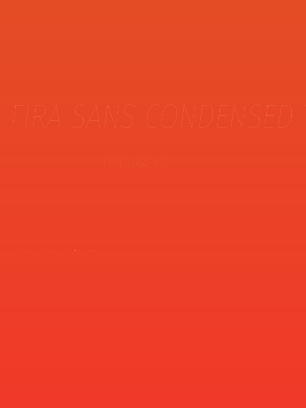 Fira Sans Condensed Two Italic Poster