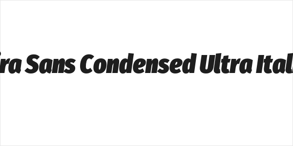 Fira Sans Condensed Ultra Italic Logo