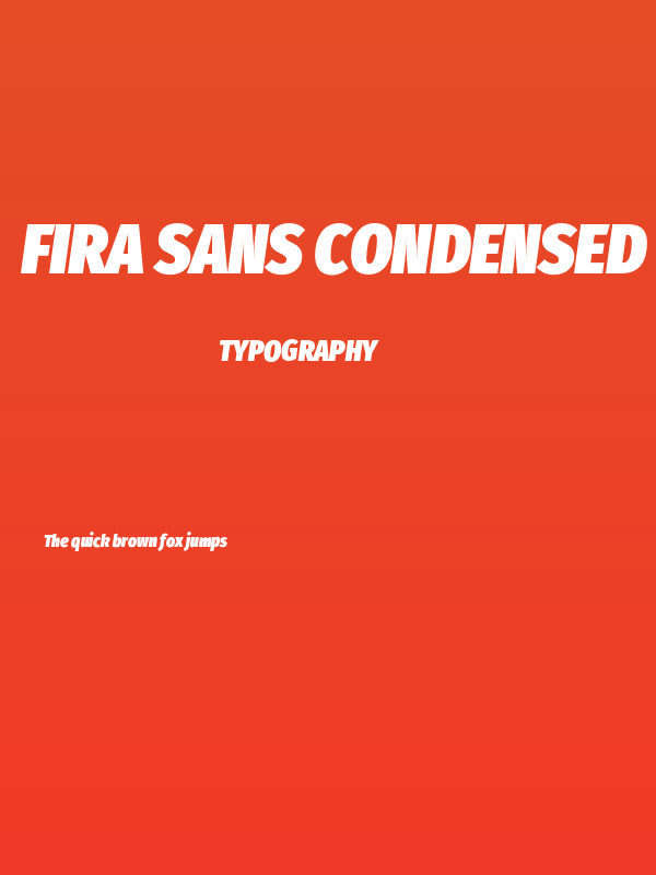 Fira Sans Condensed Ultra Italic Poster