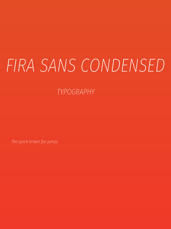 Fira Sans Condensed UltraLight Italic Poster