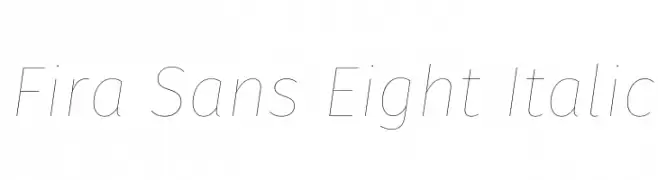 Fira Sans Eight Italic  font caratteri gratis