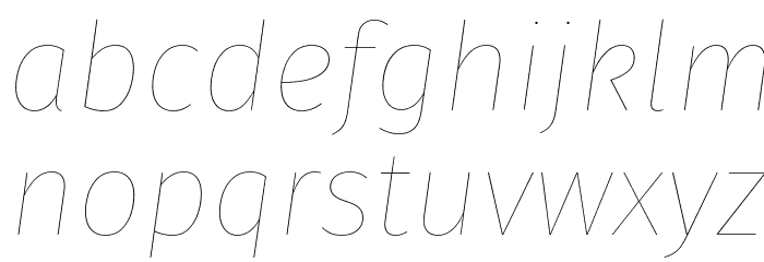 Fira Sans Eight Italic Font LOWERCASE